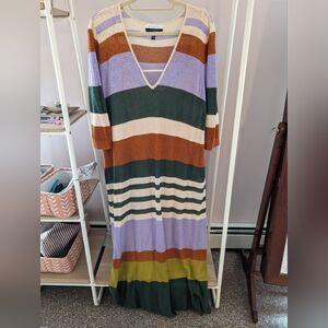 EUC Open Knit 22/24 Eloquii Elements Dress with Slip Dress